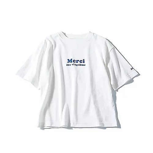 12closet【洗える】USA コットン Merci Tシャツ¥5,500