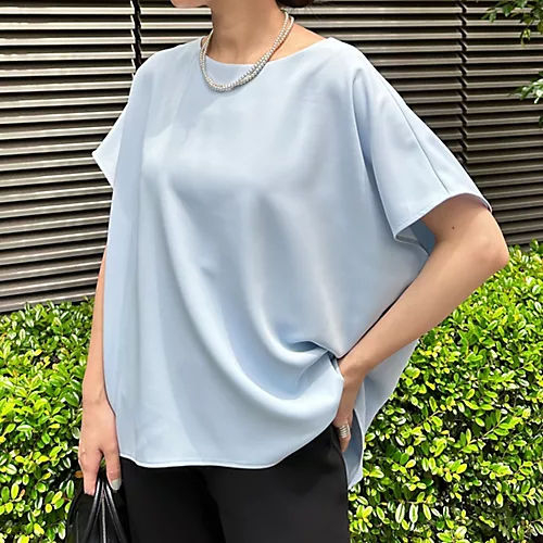 E by eclat【とろみ】コクーンブラウス¥10,890