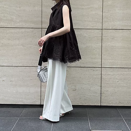 PROTAGONISTA×eclat【別注】スカラップレースブラウス¥24,200