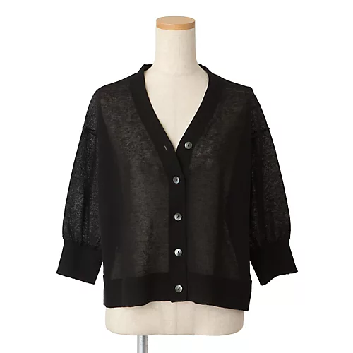 ADAWAS×eclat【別注】リネン混シアーカーディガン¥23,100