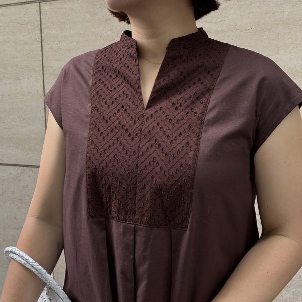 E by eclatレース切り替えコクーンワンピース¥22,000