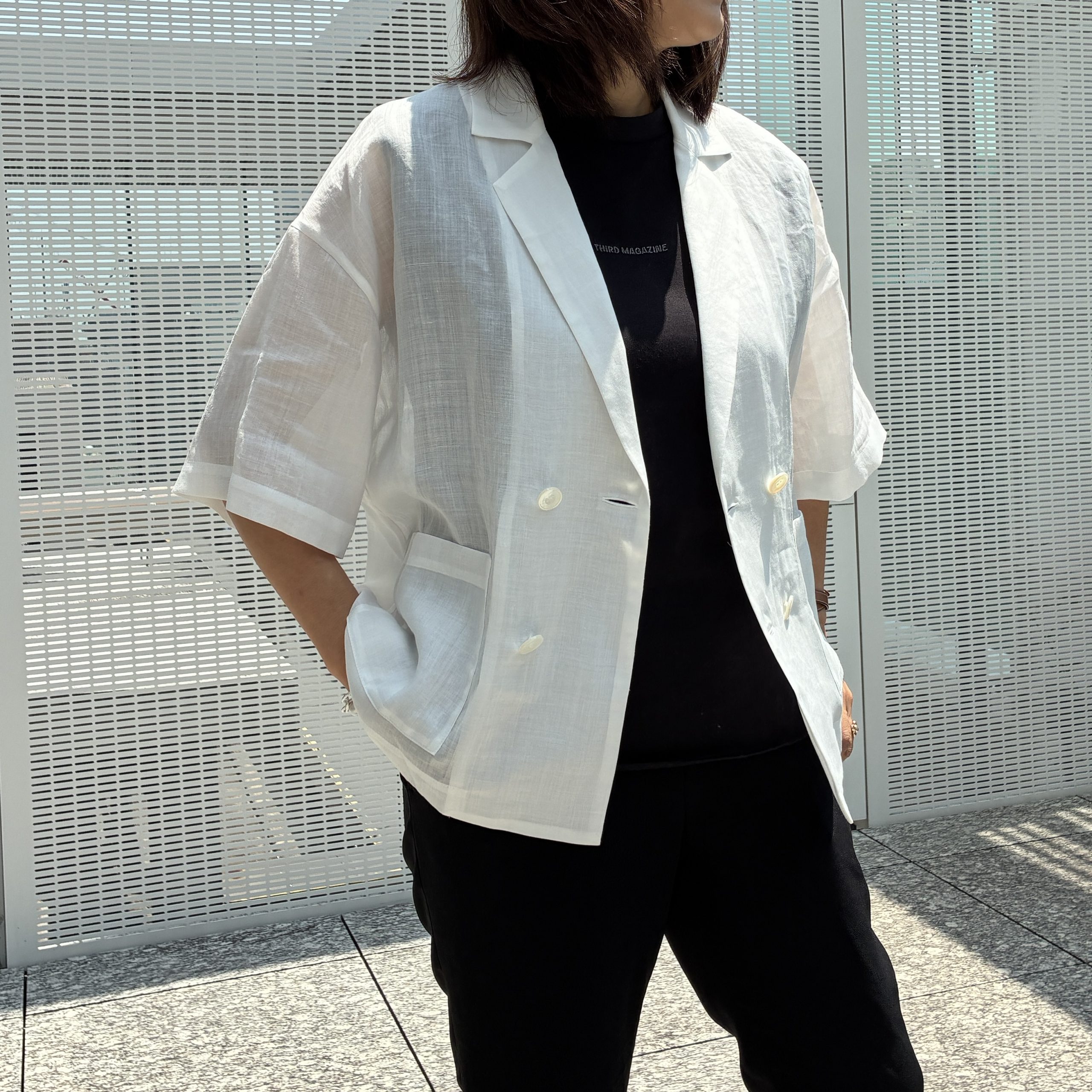 THIRD MAGAZINE×eclatロゴ刺繍ノースリーブ￥14,300