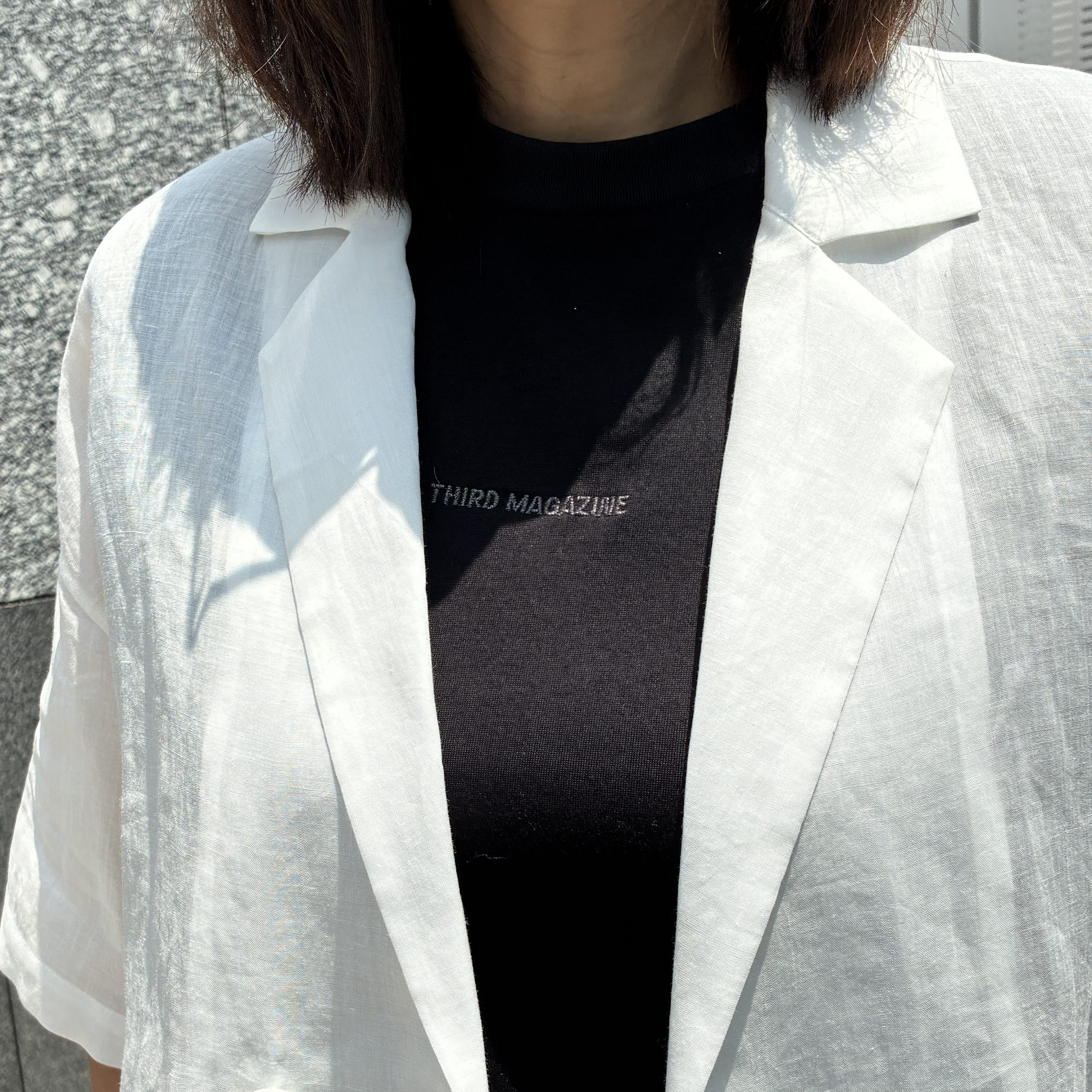THIRD MAGAZINE×eclatロゴ刺繍ノースリーブ￥14,300