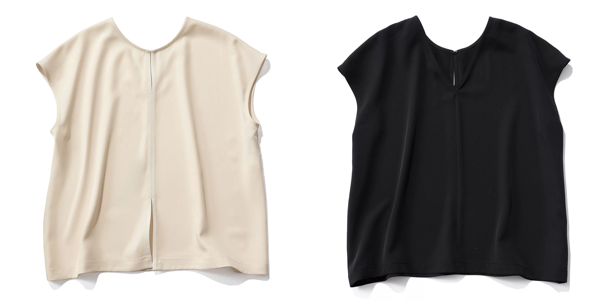 M7daysの新名品!【接触冷感】【洗える】渾身のとろみ前後2WAYトップスを「美女組」のふたりがリアルレビュー【40代ファッション】