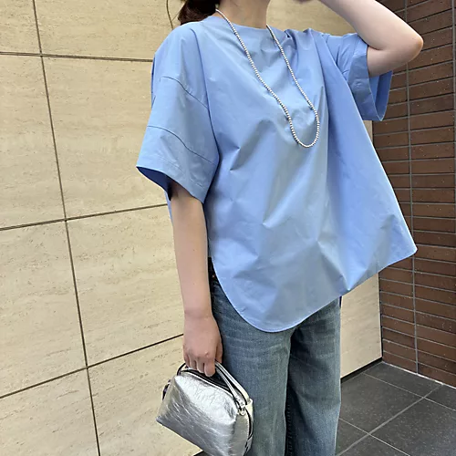 エクラ別注 洗えるLE PHIL×eclat【別注】ハーフスリーブブラウス¥27,500