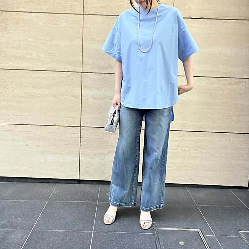 エクラ別注 洗えるLE PHIL×eclat【別注】ハーフスリーブブラウス¥27,500