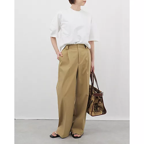 E by eclat撥水チノワイドタックパンツ￥19,800