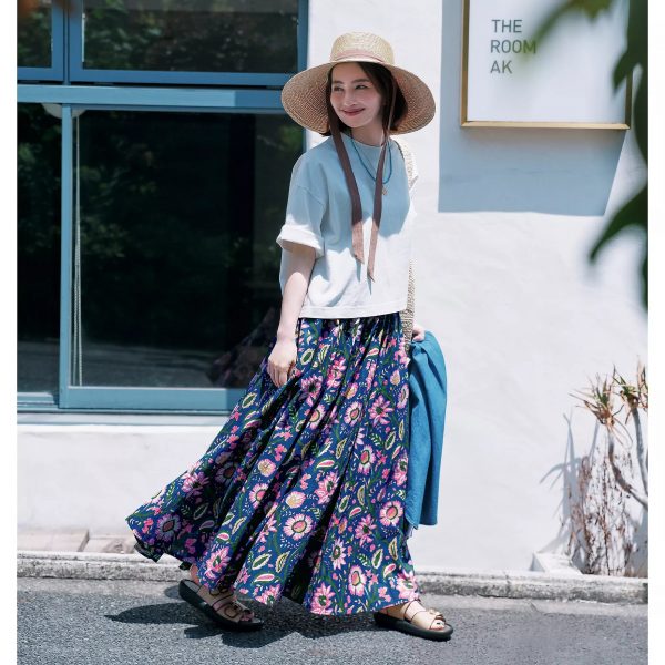 12closet【洗える】インドコットンプリントスカート¥19,800