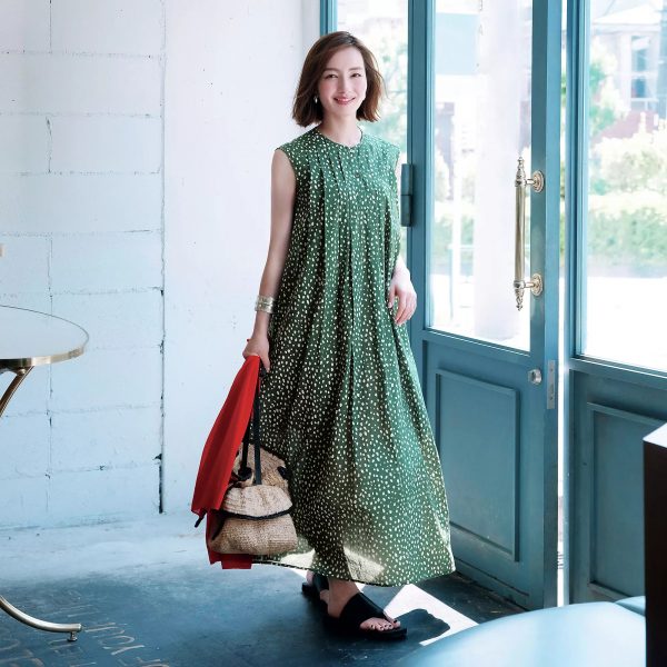 12closet【洗える】インドコットンドットワンピース¥22,000