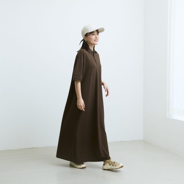 12closet【石上美津江さんコラボ】【洗える】鹿の子ポロワンピース¥12,100