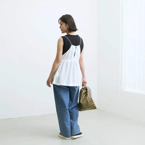 12closet【洗える】インドコットンレース切り替えキャミソール¥16,500