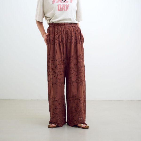 ne Quittez pas【洗える】Cotton Voile Lupine Cifre Pants¥29,700