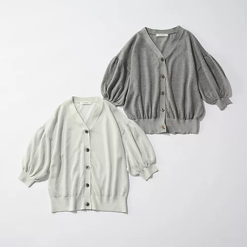 E by eclatギャザー袖ラメカーディガン¥17,600