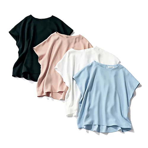 E by eclat【とろみ】コクーンブラウス¥10,890
