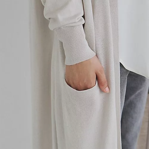 DRESS HERSELFロングカーディガン/シルク¥19,800