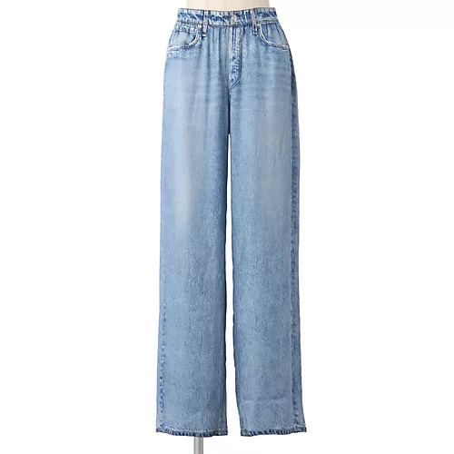 rag & boneMIRAMAR SLINK WIDE LEG PULL ON/ デニムプリントパンツ