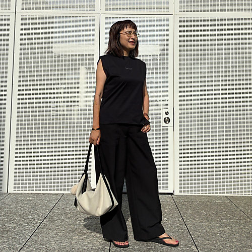 THIRD MAGAZINE×eclatロゴ刺繍ノースリーブ¥14,300
