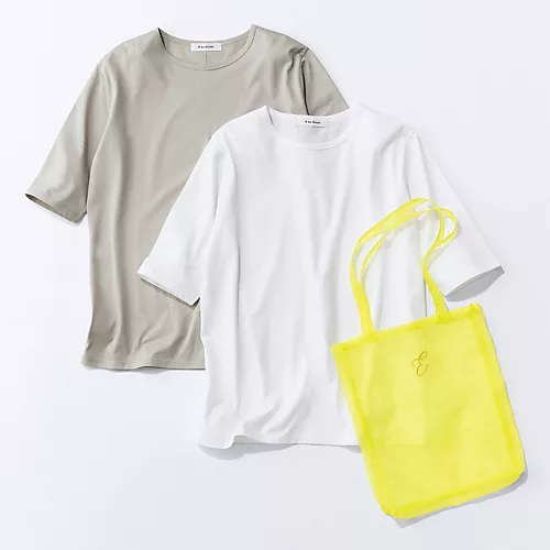 E by eclat大人五分袖パックTシャツ¥12,650