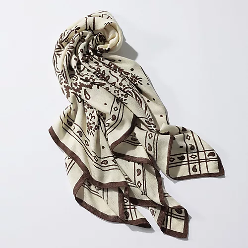 manipuriウールシルクバンダナ柄スカーフ¥18,700