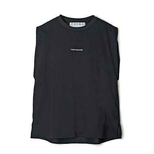 THIRD MAGAZINE×eclatロゴ刺繍ノースリーブ¥14,300