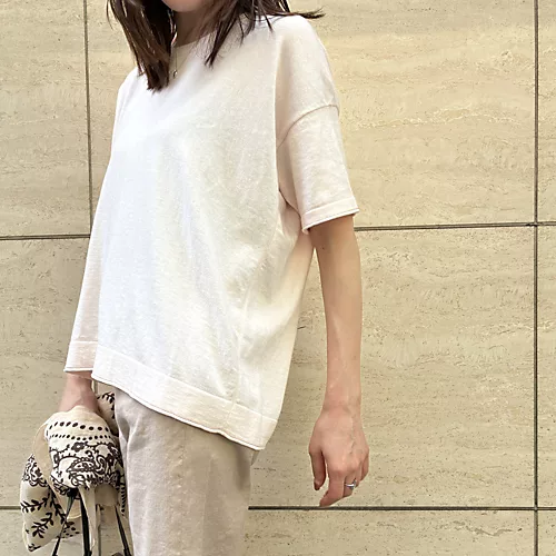 C.T.plage×eclatコットンカシミヤTシャツ¥14,300