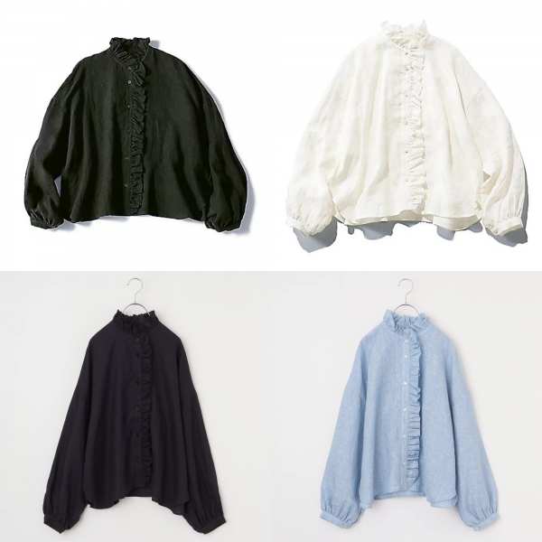 12closet【石上美津江さんコラボ】【洗える】リネンフリルブラウス￥15,950