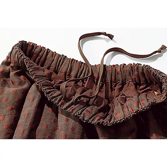 12closet【洗える】ドットジャカードスカート￥19,800　ウエスト