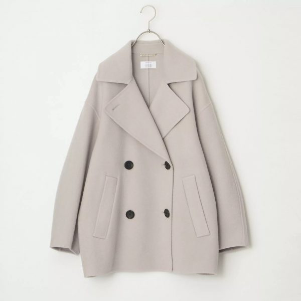 12closet軽量リバーピーコート￥39,600　ライトグレー