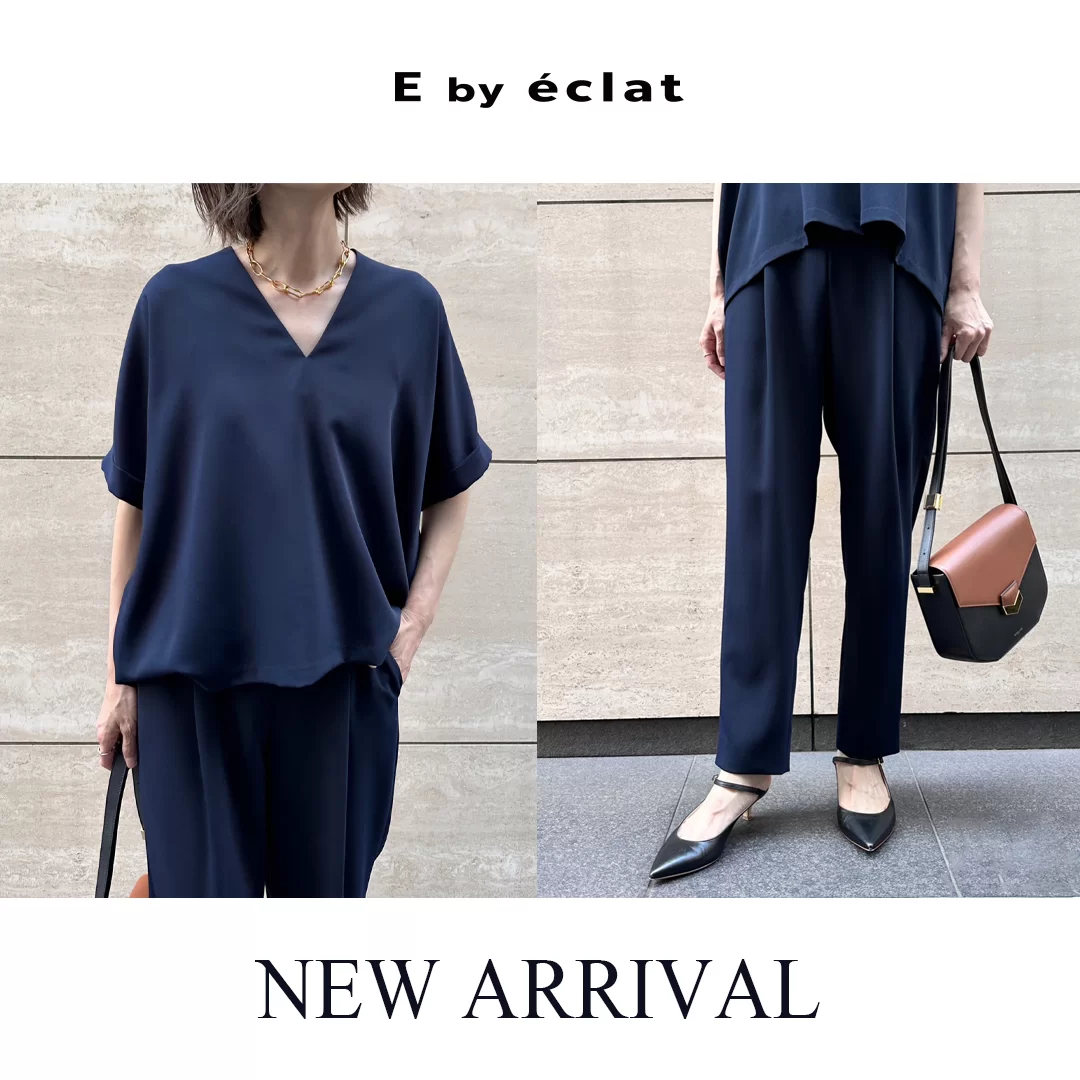 ワンピース風にも着れる！楽ちんときれい見えが叶うカットソー素材のセットアップ#50代ファッション #E by eclat