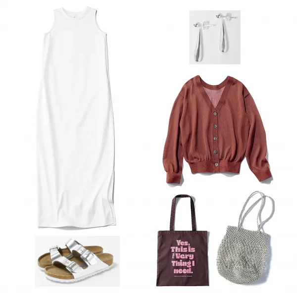 【浅見れいなさんコラボ】【洗える】アメスリ風マキシワンピース　コーデ画像