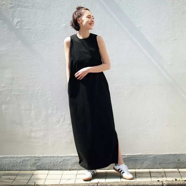 【浅見れいなさんコラボ】【洗える】アメスリ風マキシワンピース