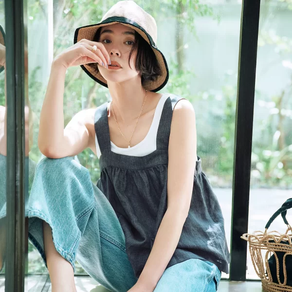 12closet
【洗える】ヨーロピアンリネン タック入りTブラウス
￥15,400