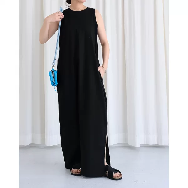 【浅見れいなさんコラボ】【洗える】アメスリ風マキシワンピース　詳細画像