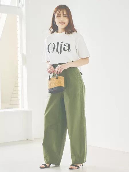 【石上美津江さんコラボ】【洗える】カーヴィパンツスタッフスナップ