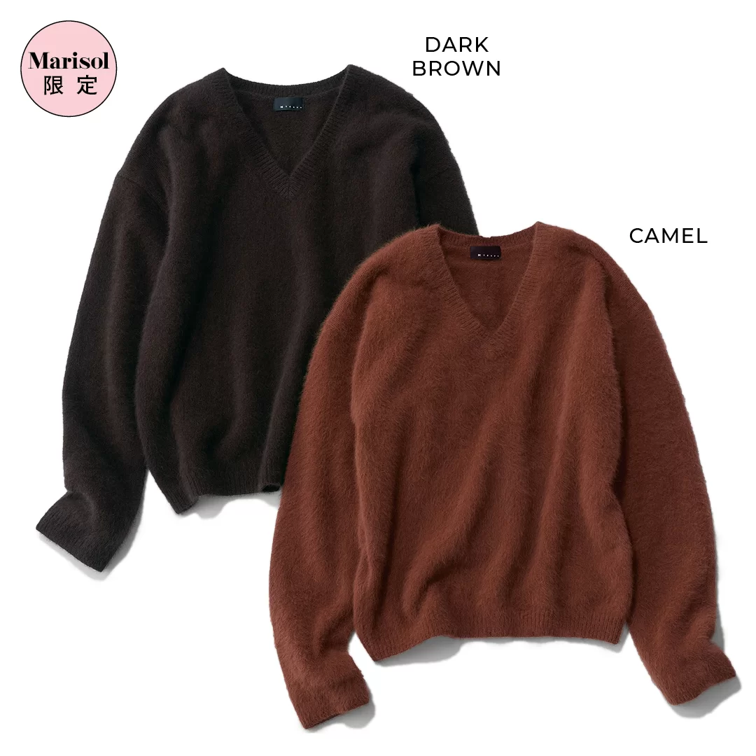M7days
(エムセブンデイズ)
【辻󠄀 直子さんコラボ】 
フォックスカシミアVネックニット