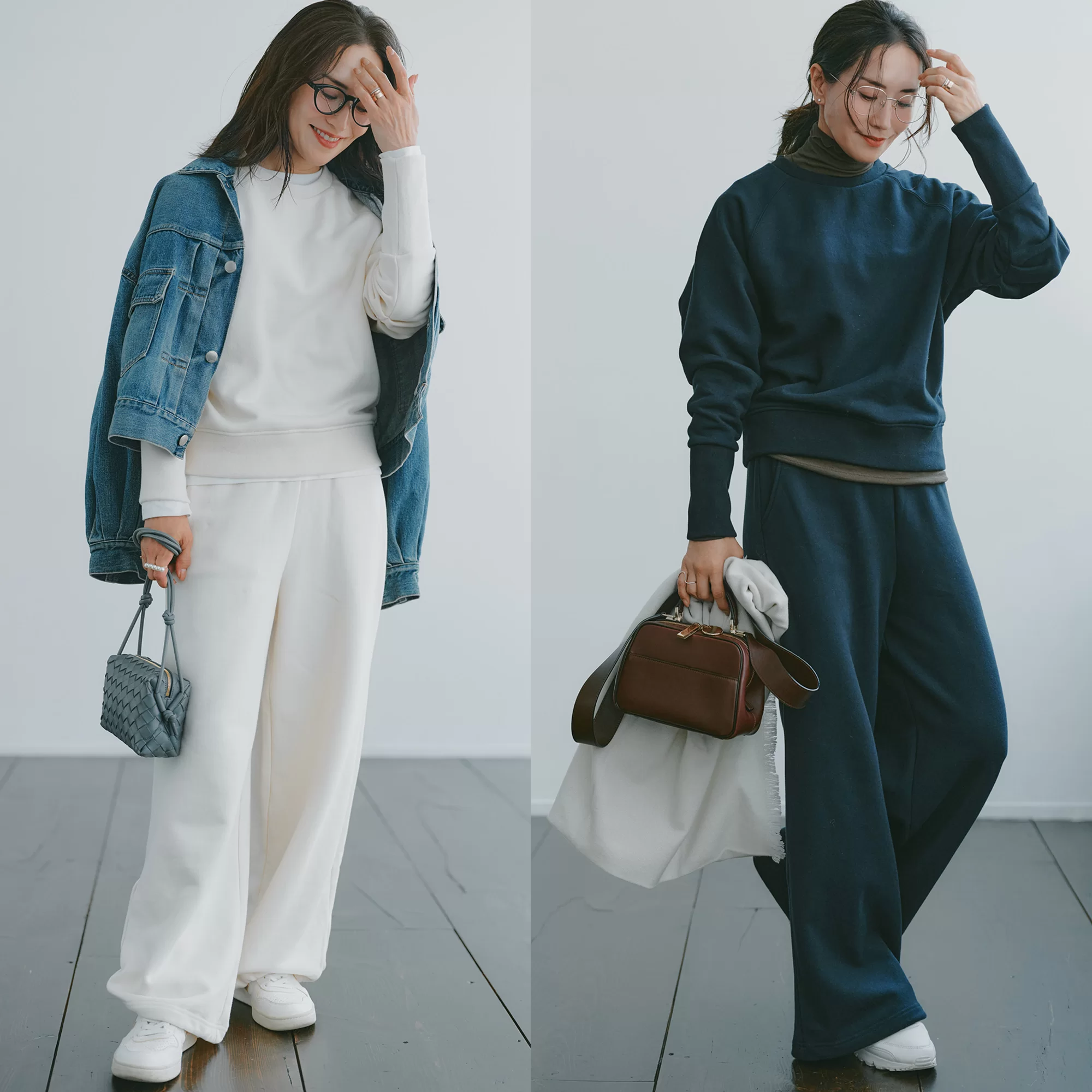 【長屋なぎささんのリアルSNAP】suadeo×亀恭子さんコラボ「ブークレーニットカーディガン」を着用いただきました!