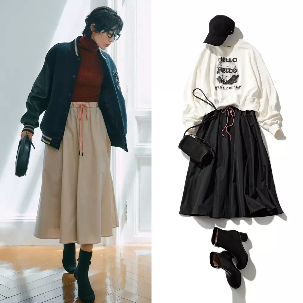 【長屋なぎささんのリアルSNAP】suadeo×亀恭子さんコラボ「ブークレーニットカーディガン」を着用いただきました!