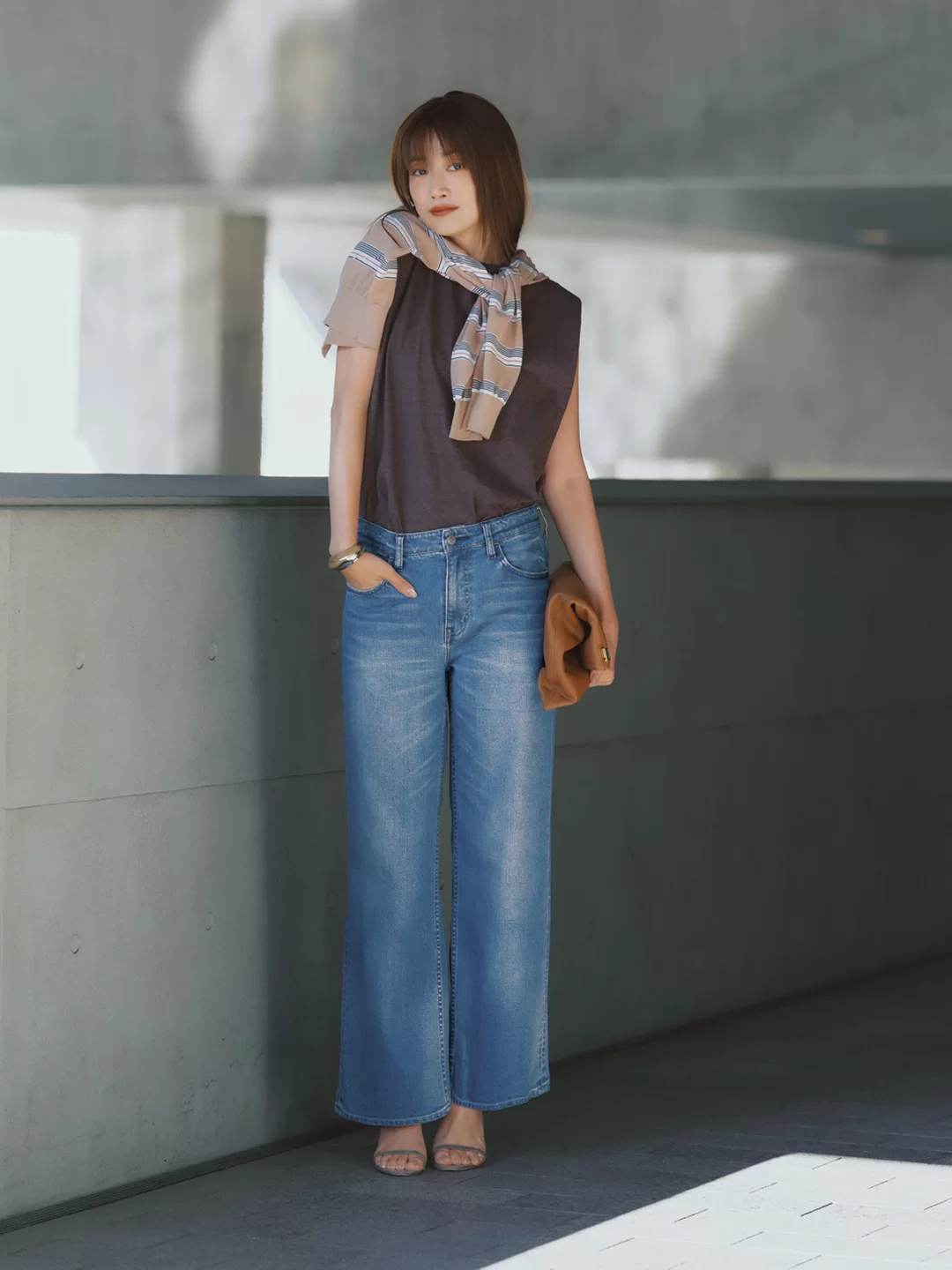 ＼大好評！／人気ブロガーbemiさん×HealthyDENIMMarisol別注『USED加工Pink Pepper』スタッフ身長別履き比べ！【40代ファッション】