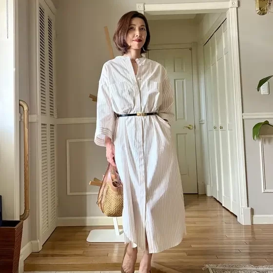 【エクラ 華組 綾部佳世さん】ADAWAS×eclat 1枚で着映え!ひんやり涼しい洗練ワンピース3コーデ