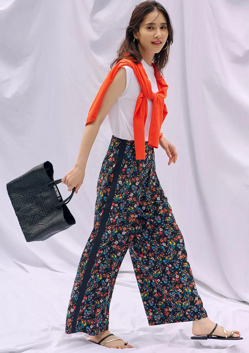 MEYAME SIDE LINE WIDE PANTS