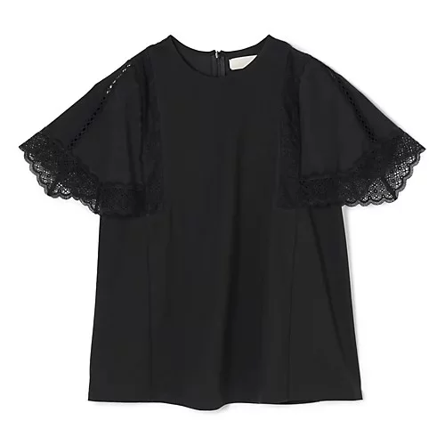 MARILYN MOON laced handkerchief sleeve cut-sew